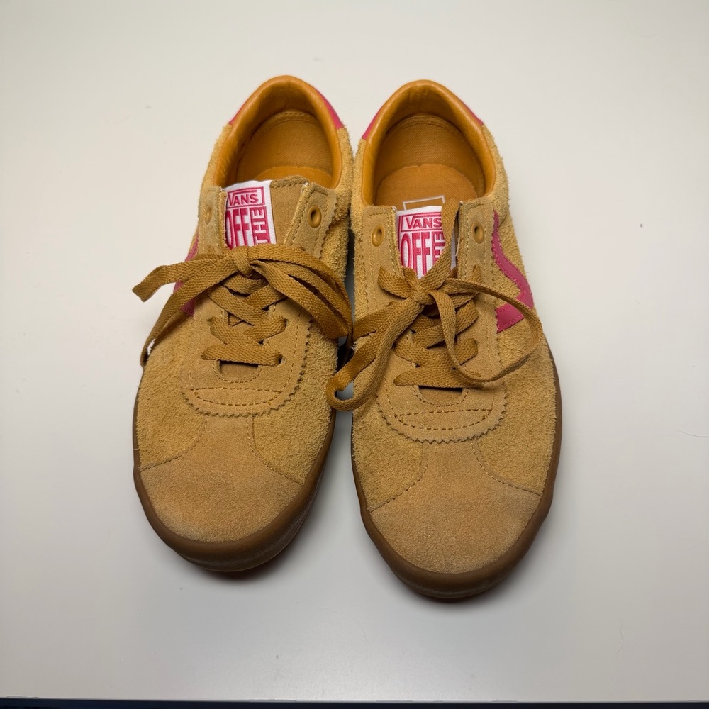 Vans Women Sneakers in Tan and Pink